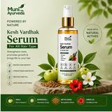 Muni Ayurveda Kesh Vardhak Hair Serum | Ayurvedic Hair Growth Serum for Hair Fall Control, Root Strengthening, Shine & Softness | With Bhringraj, Amla, Methi Dana & Hibiscus | 100ml