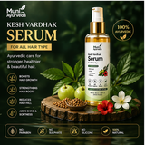 Muni Ayurveda Kesh Vardhak Hair Serum | Ayurvedic Hair Growth Serum for Hair Fall Control, Root Strengthening, Shine & Softness | With Bhringraj, Amla, Methi Dana & Hibiscus | 100ml