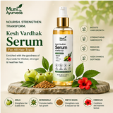 Muni Ayurveda Kesh Vardhak Hair Serum | Ayurvedic Hair Growth Serum for Hair Fall Control, Root Strengthening, Shine & Softness | With Bhringraj, Amla, Methi Dana & Hibiscus | 100ml